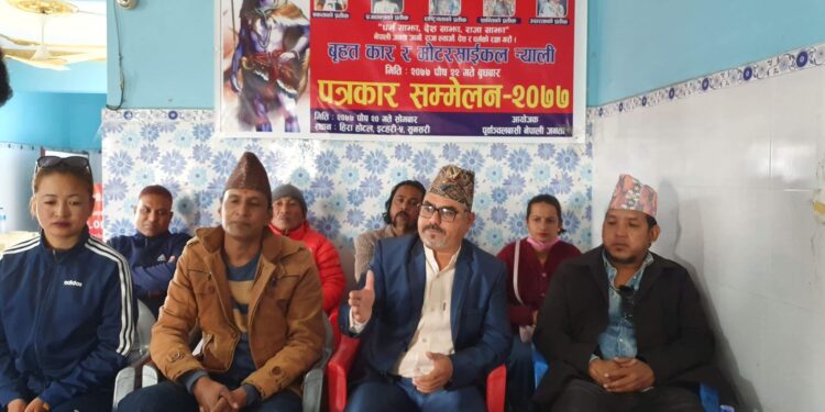 इटहरीमा वृहत्त कार तथा मोटरसाईकल र्‍याली हुने