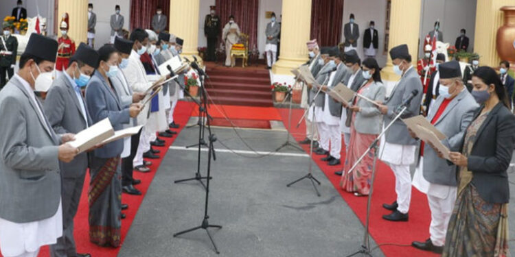 ओलीको मन्त्रीमण्डलमा पुरानै अनुहार (नामावली सहित)