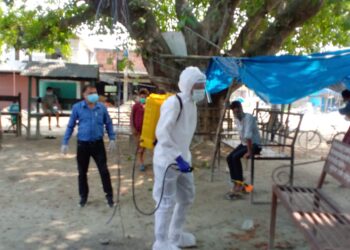 कांग्रेसद्बारा प्रकासपुरको जोखिम क्षेत्र पनि सेनिटाइज
