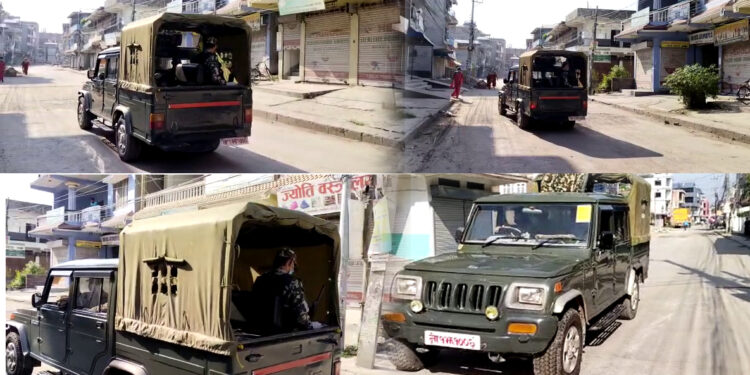 सुनसरीमा नेपाली सेनाको मोवाइल गस्ती परिचालन