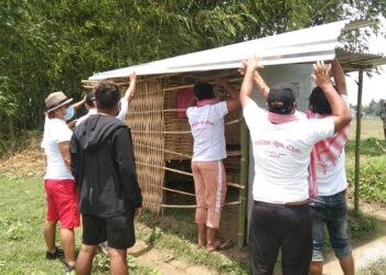 मधेशा युवा टिमद्धारा रानाको घर निर्माण