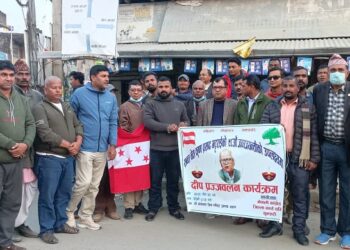 सन्त नेता भट्टराईको ९८ औं जन्मजयन्तीको अवसरमा दीप प्रज्वलन