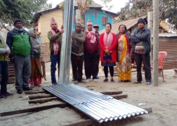 वराहक्षेत्र कांग्रेसद्वारा चौधरीको घर निर्माण