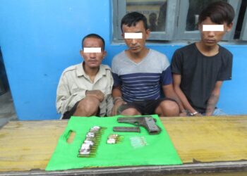 पेस्तोल र लागुऔषध सहित ३ जना पक्राउ