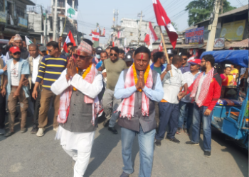 इनरुवामा नेपाली कांग्रेसको ‘रोड शो’