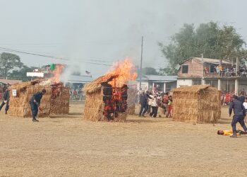 रामधुनीको पिप्रामा विपतबाट बच्न कृतिम घटना अभ्यास