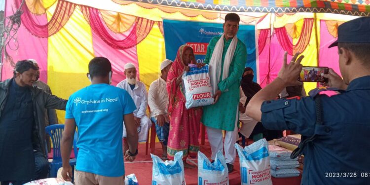 पाँचसय १४ जना समावेशी सहित एकल महिलालाई खाद्यन्न समाग्री