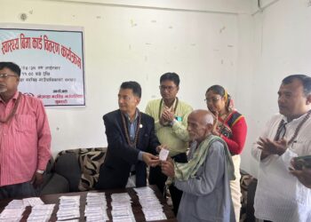 भोक्राहा नरसिंहमा एक सय ९० घरपरिवारलाई निःशुल्क स्वास्थ्य बीमा