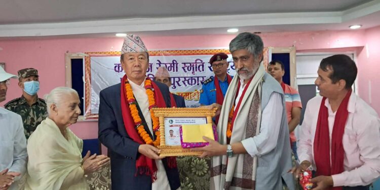 राष्ट्रिय समाचार समिति संचालक समितिका अध्यक्ष धमेन्द्र झा सम्मानित