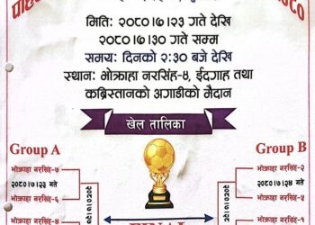 भोक्राहा नरसिंह–४ मा पहिलो वडाध्यक्ष कप फुटबल प्रतियोगिता हुने
