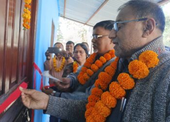 कोशी प्रदेशका सभामुख मन्सुरीद्वारा पशु शाखाकाे भवन उद्घाटन