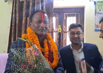 मोरङको ग्रामथान अध्यक्ष नमोनारायणद्वारा शपथ तथा पदभार ग्रहण